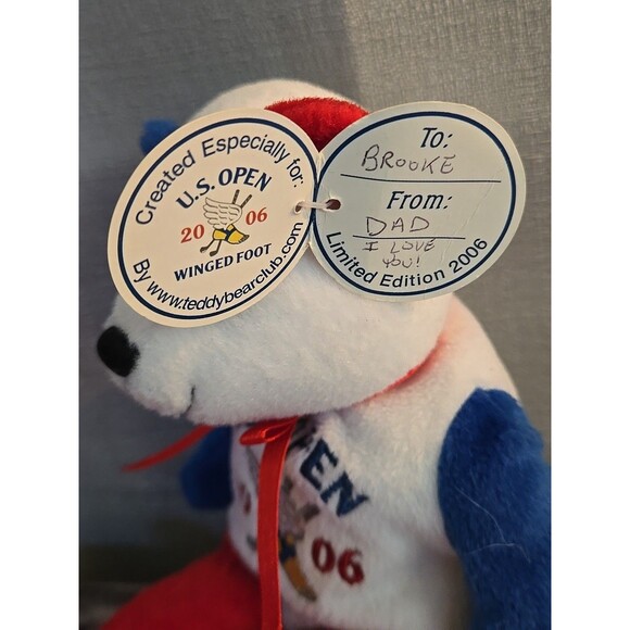 Limited Edtion US Open 2006 Winged Foot PLUSH BEAN BAG 8" HERRINGTON TEDDY BEAR - Picture 7 of 9